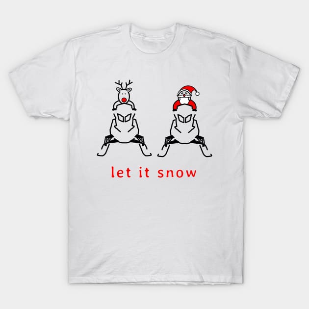 Let it snow mobile T-Shirt by soitwouldseem